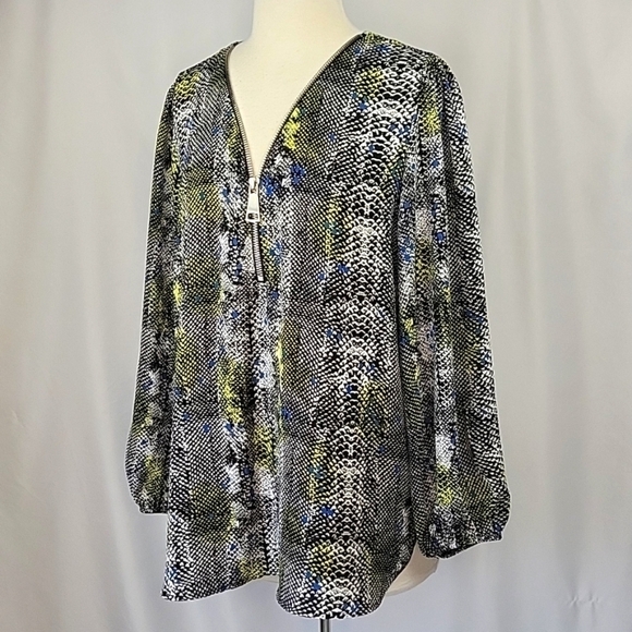 Premise Studio Lightweight Blouse Reptile Print Size XL - Picture 1 of 11
